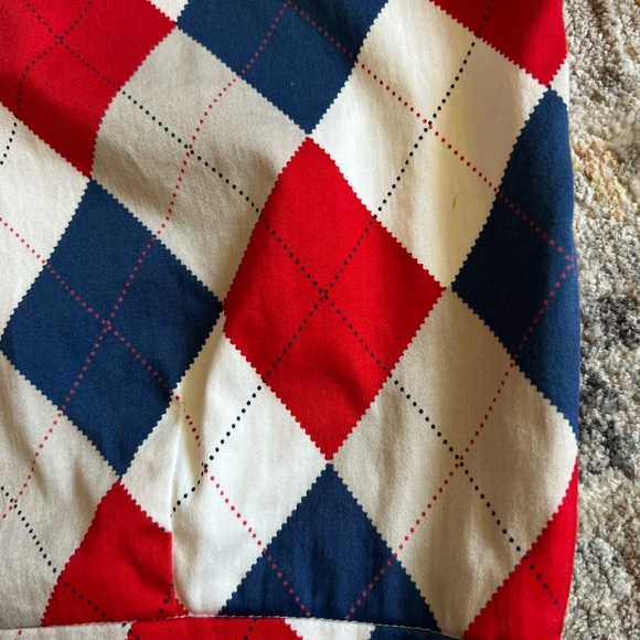 Loudmouth Women’s Vintage Argyle Red Blue Mini Golf Skirt Skort w/Pockets Size 4 - Picture 9 of 11